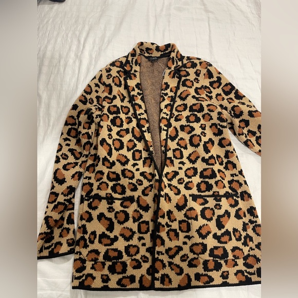 New Talbots leopard sweater blazer - Picture 3 of 6